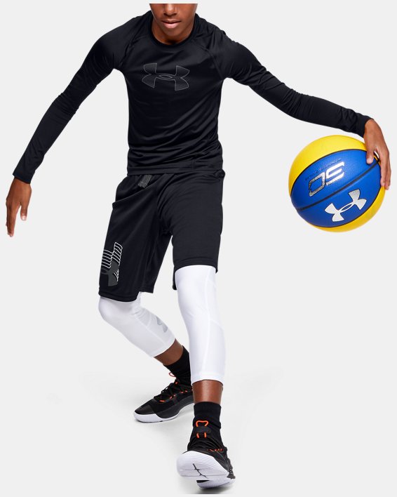 Boys' UA Prototype Logo Shorts, Black, pdpMainDesktop image number 1
